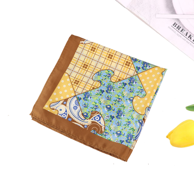 Kabatas lakats jakušanai ar Cashew Flower Puzzle rakstu, poliestera diegs, druka, brīvīgs stils, universāls