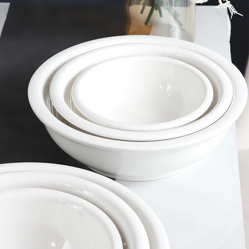 Vas ceramic pentru supă și tăiței, rotund, compatibil cu cuptorul cu microunde, stil modern minimalist