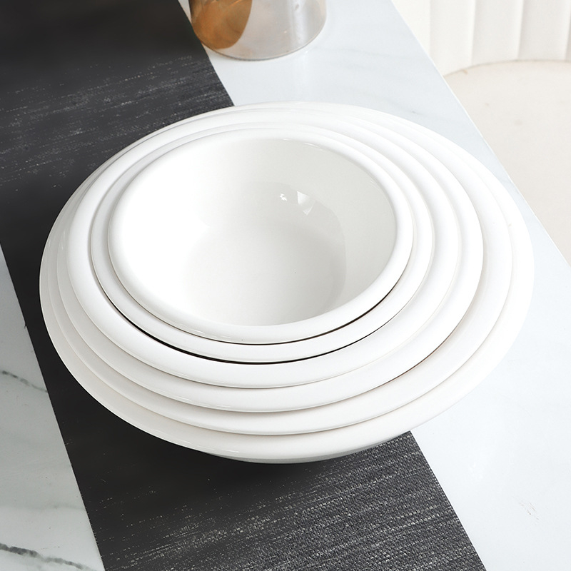 Vas ceramic pentru supă și tăiței, rotund, compatibil cu cuptorul cu microunde, stil modern minimalist