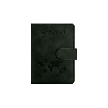 Portofel pentru pașaport și documente din piele PU cu culoare schimbătoare, cu multiple sloturi pentru carduri, slot pentru pașaport și certificat, închidere magnetică