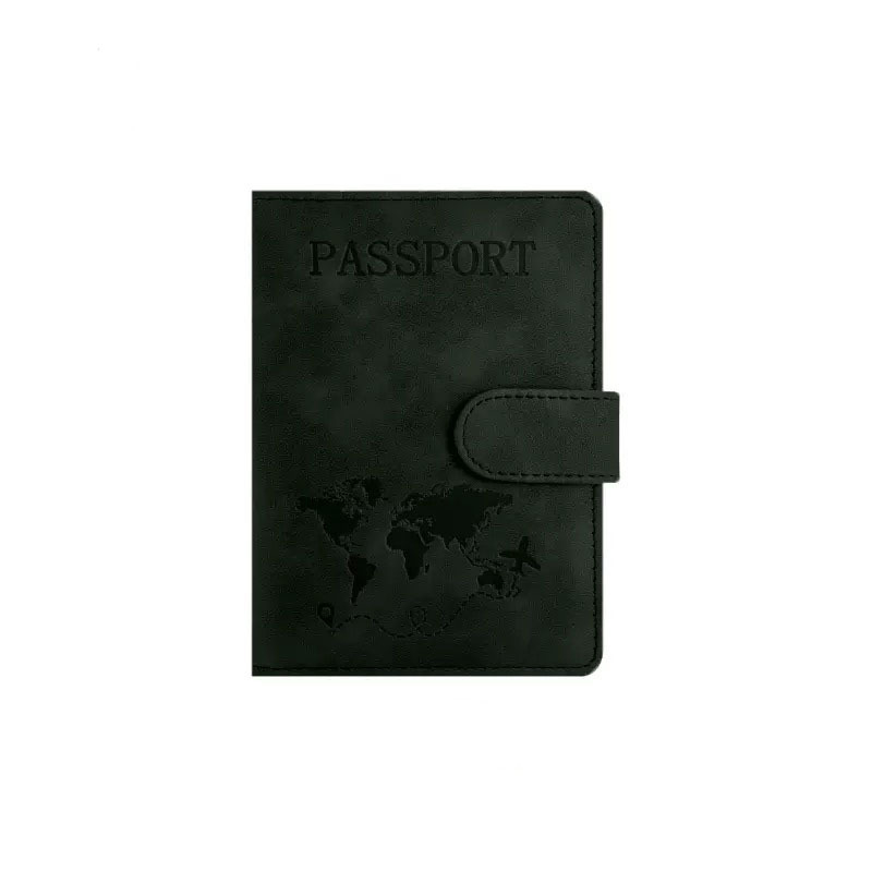 Portofel pentru pașaport și documente din piele PU cu culoare schimbătoare, cu multiple sloturi pentru carduri, slot pentru pașaport și certificat, închidere magnetică