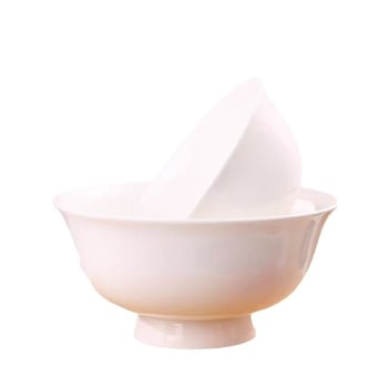 Set de veselă din porțelan cu os, compatibil cu microunde, boluri rotunde, posibilitate personalizare cu logo