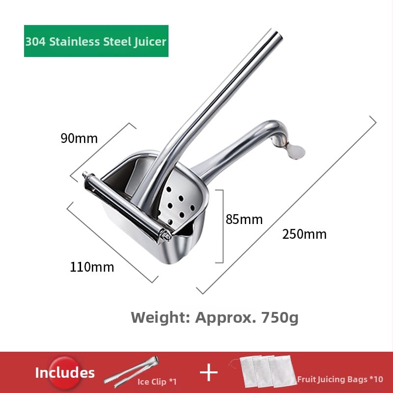 Storcător manual din oțel inoxidabil 304 pentru lămâie și rodie – multifuncțional, uz casnic