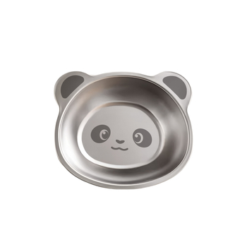 Bol pentru copii din oțel inoxidabil 304, calitate alimentară, formă neregulată, model cu animale, finisaj electroplacat