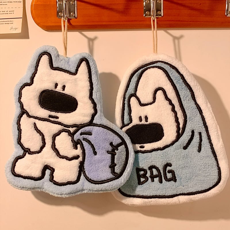 Кърпа за ръце с дизайн за закачване и карикатурен мотив, супер абсорбираща и удебелена коралов флис, 150D прежда, тегло 30-50 g