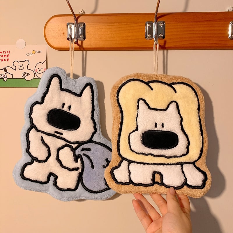 Кърпа за ръце с дизайн за закачване и карикатурен мотив, супер абсорбираща и удебелена коралов флис, 150D прежда, тегло 30-50 g