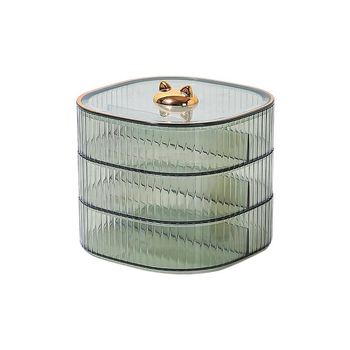 Tavă de bomboane din plastic transparentă, cu design urechi de pisică, pentru depozitare gustări acasă