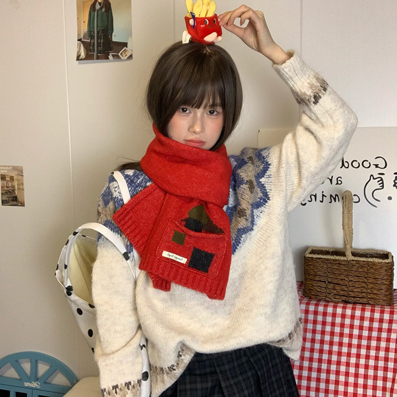 Kabatas adījuma šalle no vilnas maisījuma, warp adīšana, saglabā siltumu, Ziemas 2025, izcelsme Hangzhou