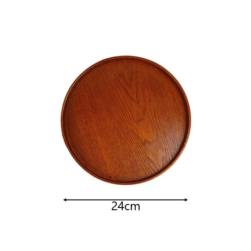 Кръгла MDF тава за чай - серия Plate, ретро стил, обработка по поръчка, отпечатано лого, пусната през 2023 г.