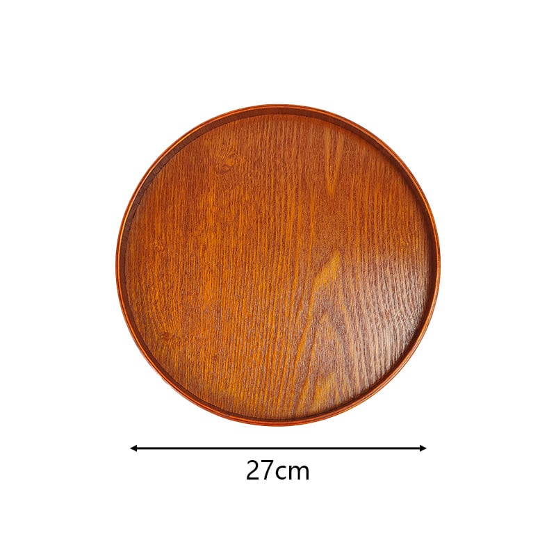 Кръгла MDF тава за чай - серия Plate, ретро стил, обработка по поръчка, отпечатано лого, пусната през 2023 г.