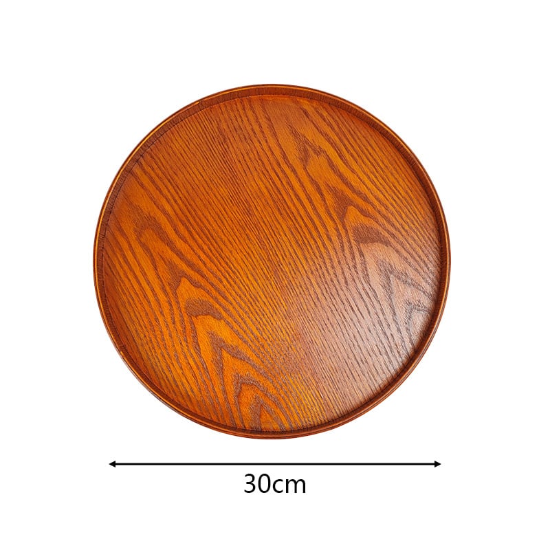 Кръгла MDF тава за чай - серия Plate, ретро стил, обработка по поръчка, отпечатано лого, пусната през 2023 г.