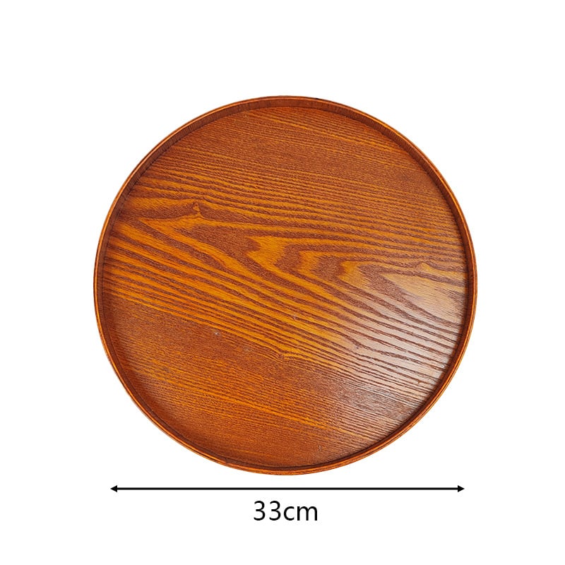 Кръгла MDF тава за чай - серия Plate, ретро стил, обработка по поръчка, отпечатано лого, пусната през 2023 г.