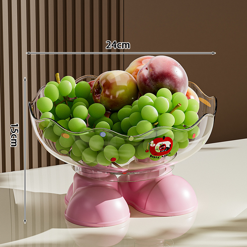 Feng shang пластмасова плодова чиния — мултифункционална тава за плодове и чиния за сашими, стил Dopamine, аксесоар за холна маса, пусната през 2025 г.