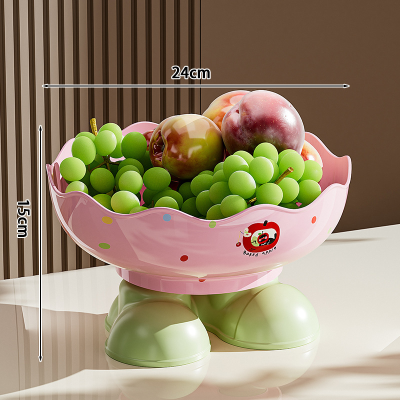 Feng shang пластмасова плодова чиния — мултифункционална тава за плодове и чиния за сашими, стил Dopamine, аксесоар за холна маса, пусната през 2025 г.