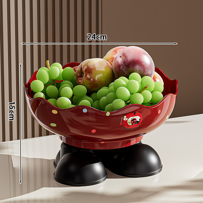 Feng shang пластмасова плодова чиния — мултифункционална тава за плодове и чиния за сашими, стил Dopamine, аксесоар за холна маса, пусната през 2025 г.