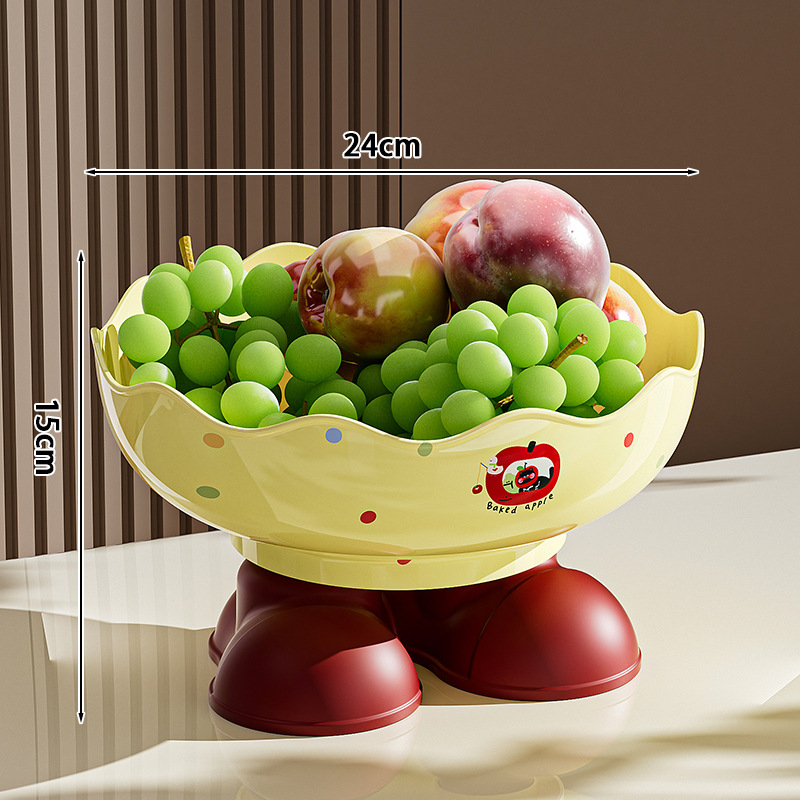 Feng shang пластмасова плодова чиния — мултифункционална тава за плодове и чиния за сашими, стил Dopamine, аксесоар за холна маса, пусната през 2025 г.