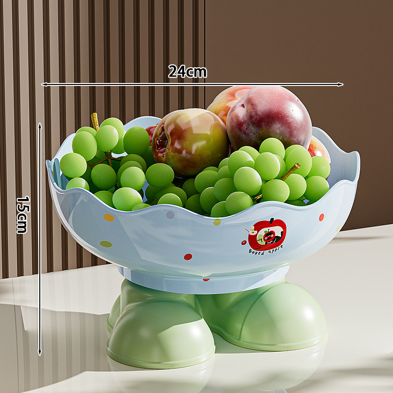 Feng shang пластмасова плодова чиния — мултифункционална тава за плодове и чиния за сашими, стил Dopamine, аксесоар за холна маса, пусната през 2025 г.