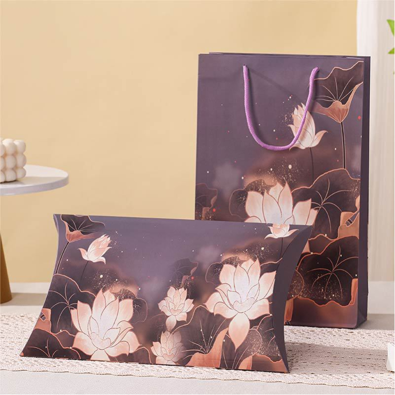 Cutie cadou pentru șal din mătase, ambalaj, carton 250 gsm, material: hârtie/carton, imprimare offset