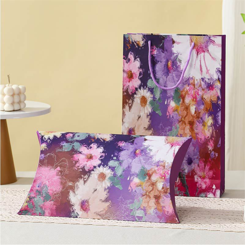 Cutie cadou pentru șal din mătase, ambalaj, carton 250 gsm, material: hârtie/carton, imprimare offset