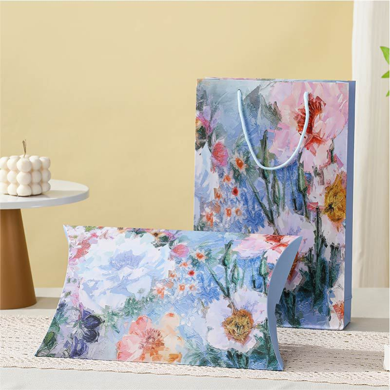 Cutie cadou pentru șal din mătase, ambalaj, carton 250 gsm, material: hârtie/carton, imprimare offset