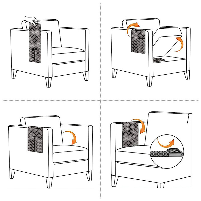 Калъф за диван (Полиестер-спандекс; Геометричен модел; За единичен диван; По поръчка)