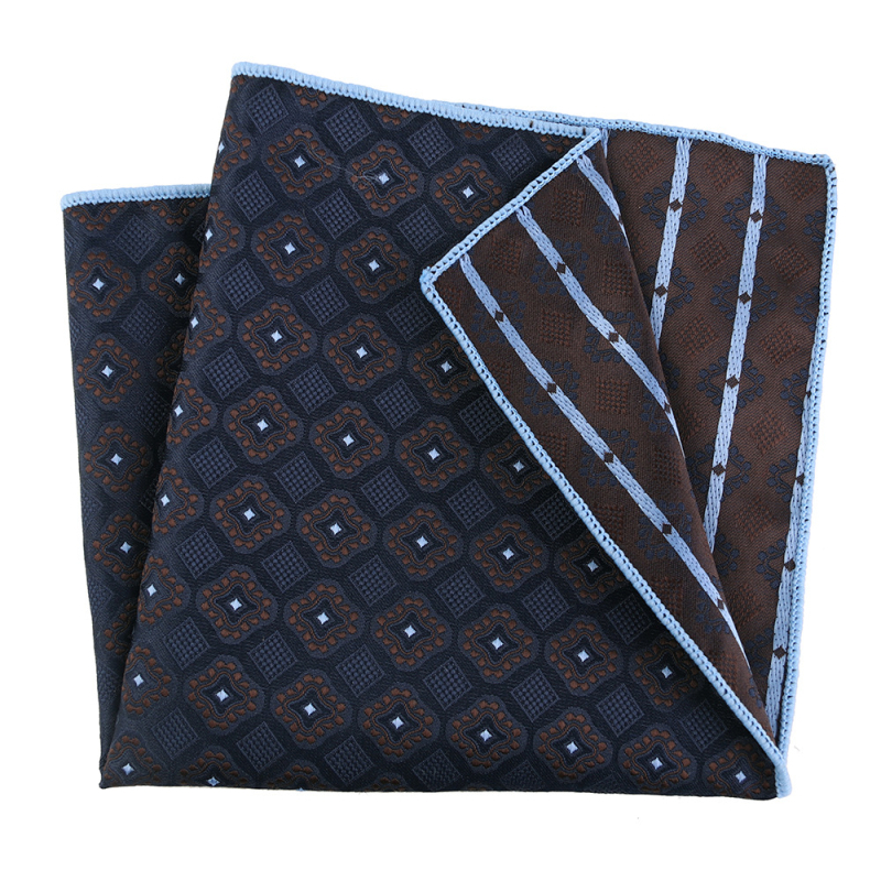 Kabatas lakatiņš uz uzvalka, poliestera diegi, džakarda audums, raksts ar karu un ziedu motīvu, brīvs stils, iepakojums vienā OPP maisiņā