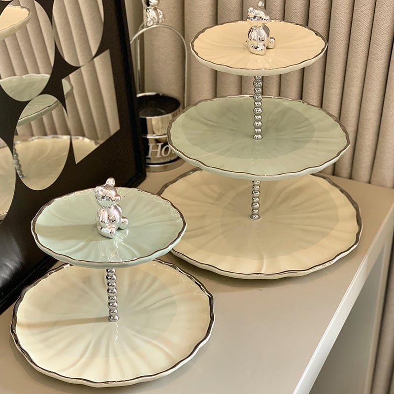 Porcelanski tanjur za voće – lagani luksuzni retro stil, Yisimei, jesen 2023