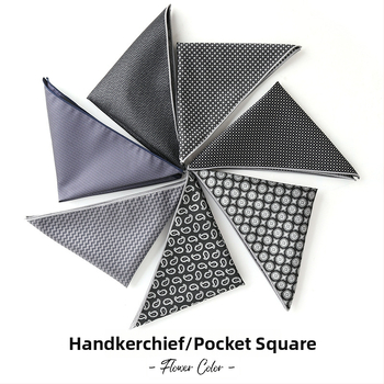 Vīriešu kabatas šalle ar džakarda rakstu, kārains raksts, poliesteris, neformāls stils