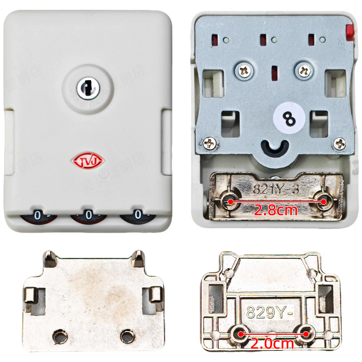 Κλειδαριά αποσκευών – TSA εγκεκριμένη συνδυαστική κλειδαριά, ABS περίβλημα, Κωδικός προϊόντος 002, Καλοκαίρι 2023