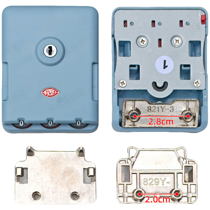 Κλειδαριά αποσκευών – TSA εγκεκριμένη συνδυαστική κλειδαριά, ABS περίβλημα, Κωδικός προϊόντος 002, Καλοκαίρι 2023