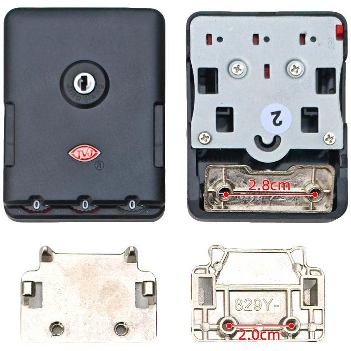 Κλειδαριά αποσκευών – TSA εγκεκριμένη συνδυαστική κλειδαριά, ABS περίβλημα, Κωδικός προϊόντος 002, Καλοκαίρι 2023