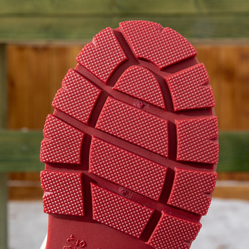 Női esőcsizma - csúszásmentes talp, középmagas cső, PVC felsőrész, pamut-velúr bélés, vastag talp