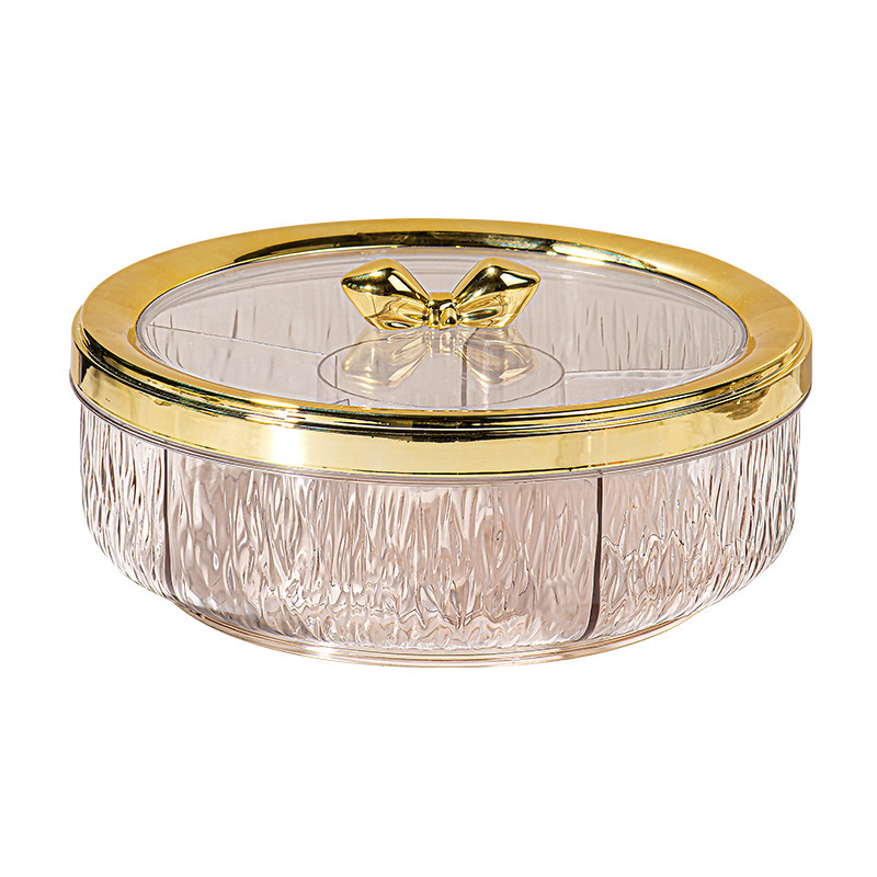 Tavă rotativă din plastic pentru fructe, pentru sufragerie — stil simplu, farfurie pentru fructe și gustări, lansată în 2025