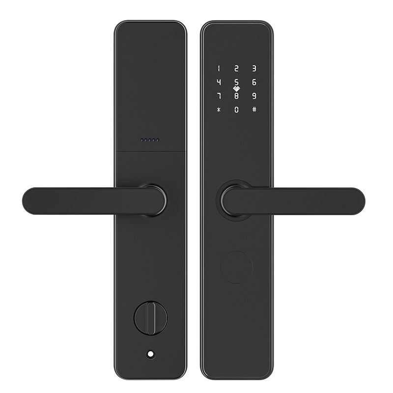 Брава за врати с пръстов отпечатък за сигурни и дървени врати, Da pi yang, алуминиева сплав, модел N333