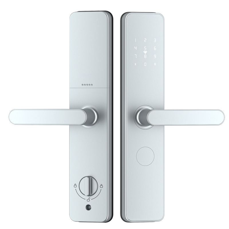 Брава за врати с пръстов отпечатък за сигурни и дървени врати, Da pi yang, алуминиева сплав, модел N333