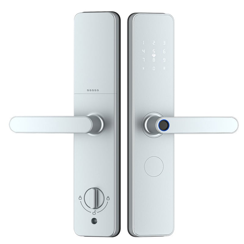 Брава за врати с пръстов отпечатък за сигурни и дървени врати, Da pi yang, алуминиева сплав, модел N333