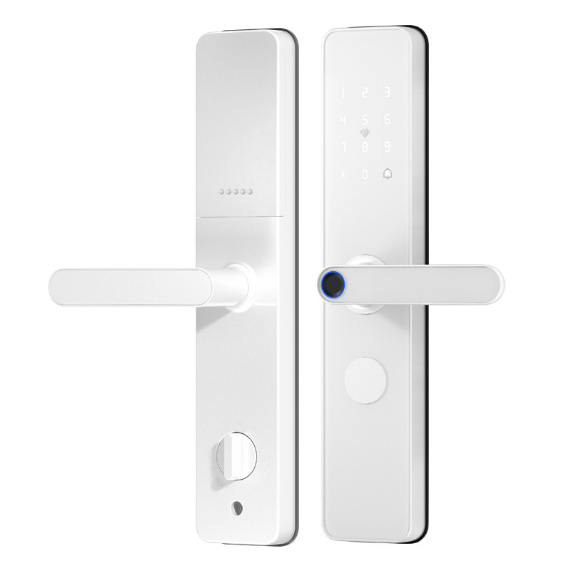 Брава за врати с пръстов отпечатък за сигурни и дървени врати, Da pi yang, алуминиева сплав, модел N333