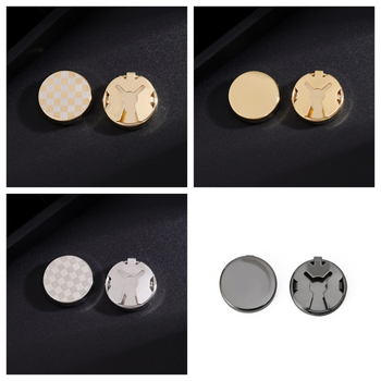 Κουμπάκια μανικιών, κορεάτικου στυλ, unisex, ηλεκτροπλατιωμένα, σχέδιο με κουμπί-χελώνα