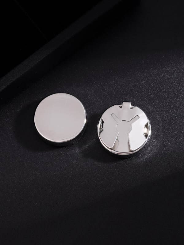 Κουμπάκια μανικιών, κορεάτικου στυλ, unisex, ηλεκτροπλατιωμένα, σχέδιο με κουμπί-χελώνα