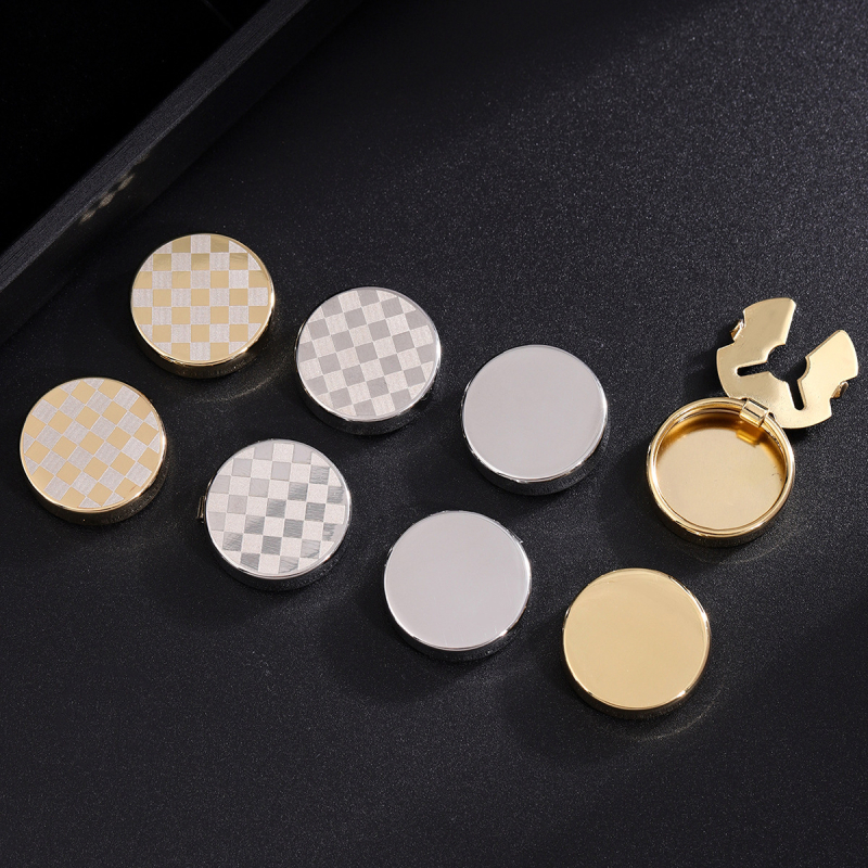 Κουμπάκια μανικιών, κορεάτικου στυλ, unisex, ηλεκτροπλατιωμένα, σχέδιο με κουμπί-χελώνα