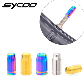 Sycoo capac de valve Presta, titan pentru bicicletă de munte, personalizabil, pachet cu 2 bucăți