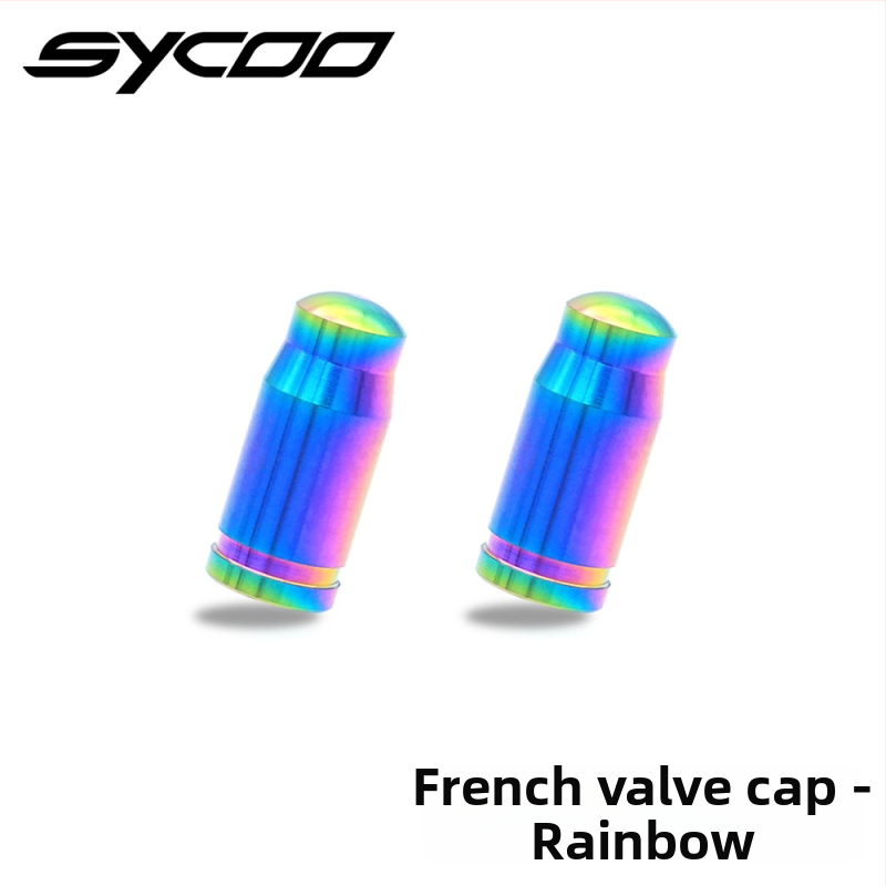 Sycoo capac de valve Presta, titan pentru bicicletă de munte, personalizabil, pachet cu 2 bucăți