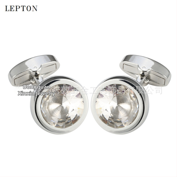 Κρίκοι μανικιών από χαλκό, unisex, στρογγυλού σχήματος, με κρυστάλλους αμέθιστου, ηλεκτροπλατινωμένοι