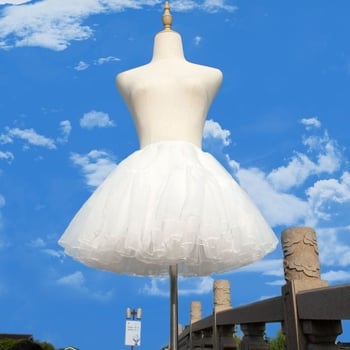 Lolita puff φούστα με τέσσερα στρώματα και απαλό τούλι για cosplay, ενήλικες