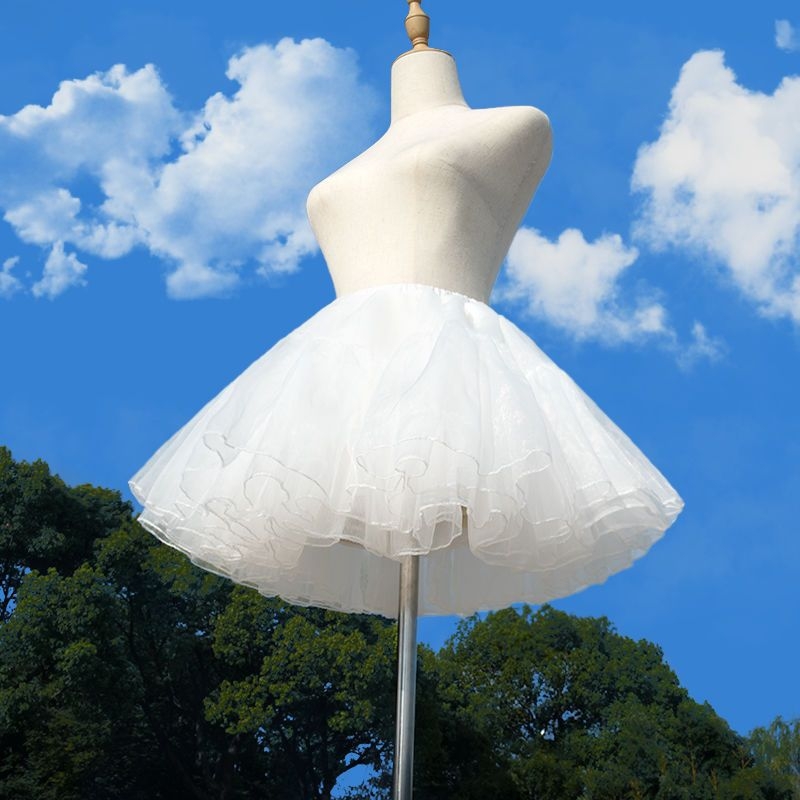 Lolita puff φούστα με τέσσερα στρώματα και απαλό τούλι για cosplay, ενήλικες