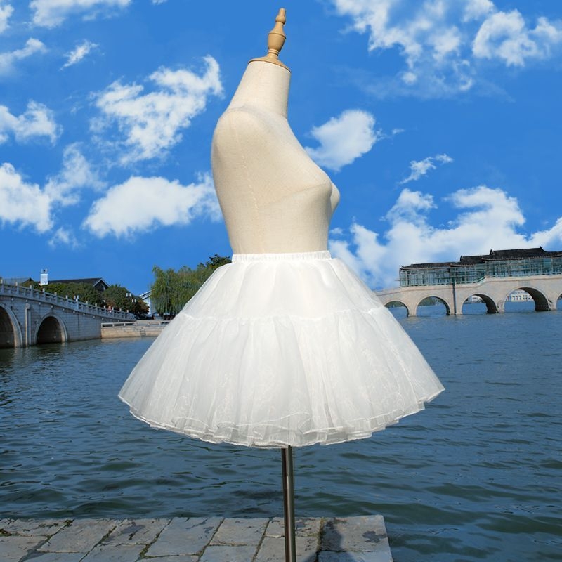 Lolita puff φούστα με τέσσερα στρώματα και απαλό τούλι για cosplay, ενήλικες