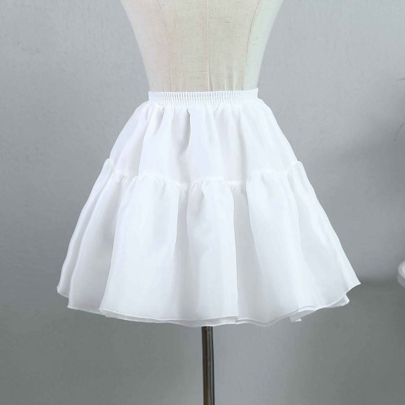 Lolita puff φούστα με τέσσερα στρώματα και απαλό τούλι για cosplay, ενήλικες