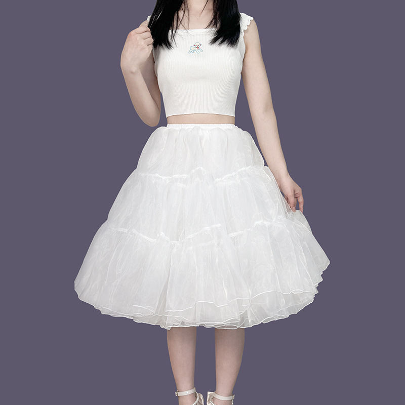 Lolita Petticoat, Boneless Bustle, Soft Gauze Mid-Length, Îmbrăcăminte pentru adulți, Aobai Beautiful Clothes, Vara 2025