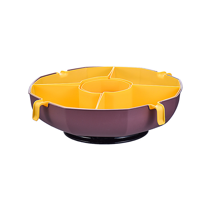 Forogó műanyag, dupla szintű gyümölcs- és zöldségtál mosókosárral — Na Aigu, Egyszerű stílus