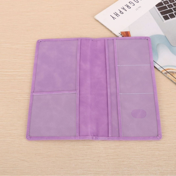 PU kožni držač za putovnicu i kartice, unisex, uzorak s slovima, gradski minimalistički stil, ultra lagan s proširivim kapacitetom